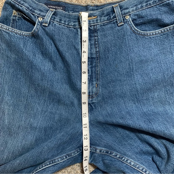 Lands’ End women’s blue high rise baggie fit jeans size 14 - Picture 10 of 12